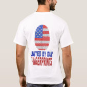 Verenigd door onze vingerafdrukken t-shirt (Achterkant)