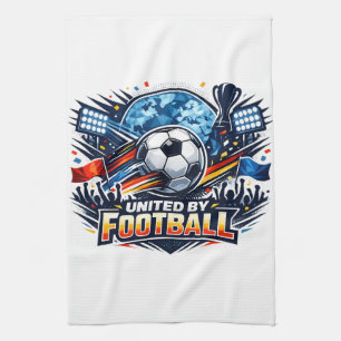 Verenigd door Voetbal – Wereldkampioenschap Vector Theedoek