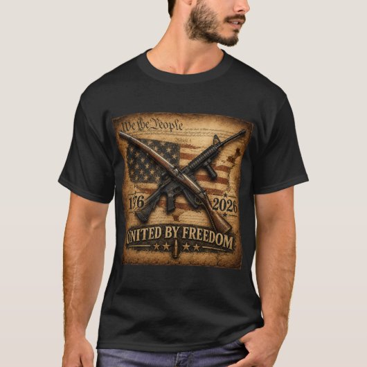 verenigd door vrijheid t-shirt (Voorkant)