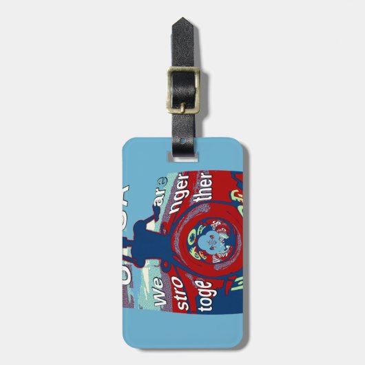 Verenigd in Hoop: Samen sterker - USA Art Print Bagagelabel (Voorkant verticaal)