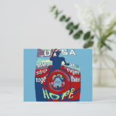 Verenigd in Hoop: Samen sterker - USA Art Print Briefkaart (Staand voorkant)