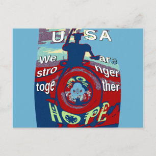 Verenigd in Hoop: Samen sterker - USA Art Print Briefkaart