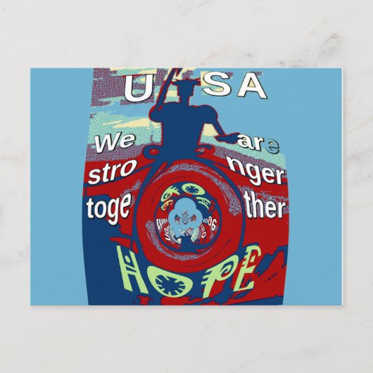 Verenigd in Hoop: Samen sterker - USA Art Print Briefkaart (Voorkant)