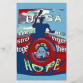 Verenigd in Hoop: Samen sterker - USA Art Print Briefpapier (Voorkant)