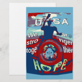 Verenigd in Hoop: Samen sterker - USA Art Print Briefpapier (Voorkant / Achterkant)