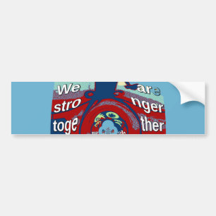 Verenigd in Hoop: Samen sterker - USA Art Print Bumpersticker