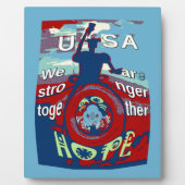 Verenigd in Hoop: Samen sterker - USA Art Print Fotoplaat (Voorkant)