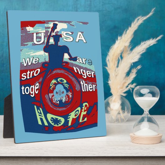 Verenigd in Hoop: Samen sterker - USA Art Print Fotoplaat (Zijkant)