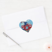 Verenigd in Hoop: Samen sterker - USA Art Print Hart Sticker (Envelop)