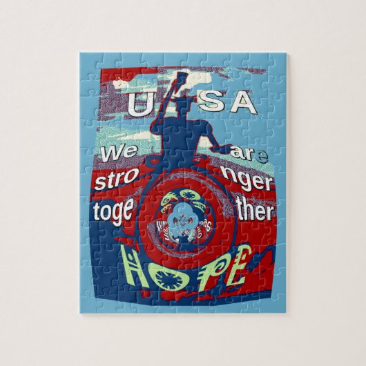 Verenigd in Hoop: Samen sterker - USA Art Print Legpuzzel (Verticaal)