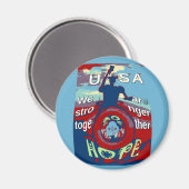 Verenigd in Hoop: Samen sterker - USA Art Print Magneet (Voorkant / Achterkant)