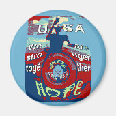 Verenigd in Hoop: Samen sterker - USA Art Print Magneet (Voorkant)