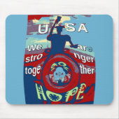 Verenigd in Hoop: Samen sterker - USA Art Print Muismat (Voorkant)