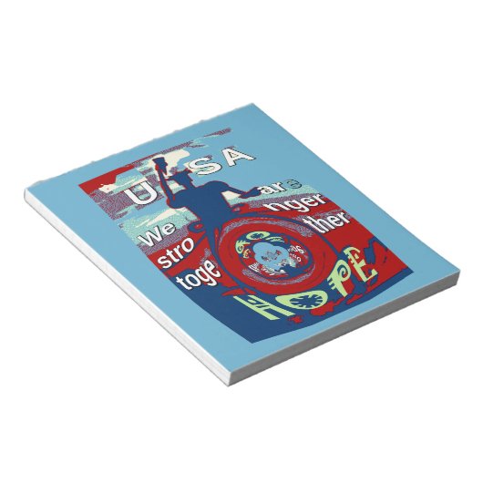 Verenigd in Hoop: Samen sterker - USA Art Print Notitieblok (Schuin)