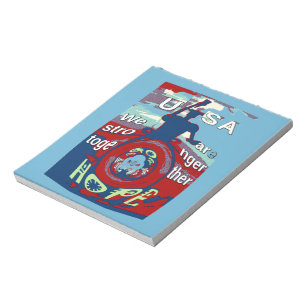 Verenigd in Hoop: Samen sterker - USA Art Print Notitieblok