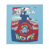 Verenigd in Hoop: Samen sterker - USA Art Print Notitieblok (Voorkant)