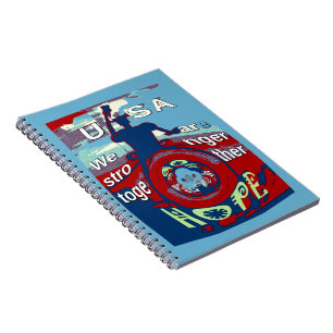 Verenigd in Hoop: Samen sterker - USA Art Print Notitieboek
