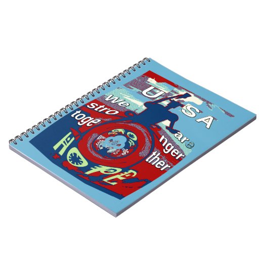 Verenigd in Hoop: Samen sterker - USA Art Print Notitieboek (Linkerzijde)
