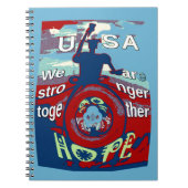 Verenigd in Hoop: Samen sterker - USA Art Print Notitieboek (Voorkant)