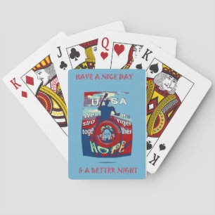 Verenigd in Hoop: Samen sterker - USA Art Print Pokerkaarten