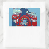 Verenigd in Hoop: Samen sterker - USA Art Print Rechthoekige Sticker (Tas)
