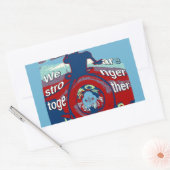 Verenigd in Hoop: Samen sterker - USA Art Print Rechthoekige Sticker (Envelop)