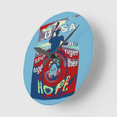 Verenigd in Hoop: Samen sterker - USA Art Print Ronde Klok (Hoek)