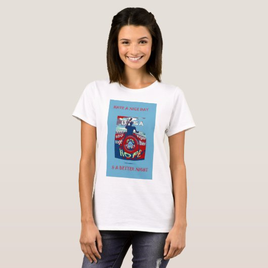 Verenigd in Hoop: Samen sterker - USA Art Print T-shirt (Voorkant volledig)