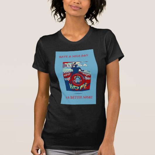 Verenigd in Hoop: Samen sterker - USA Art Print T-shirt (Voorkant)