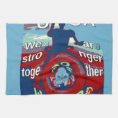Verenigd in Hoop: Samen sterker - USA Art Print Theedoek (Horizontaal)
