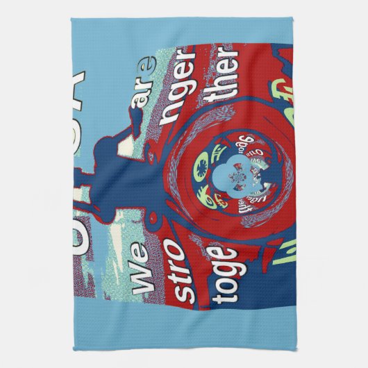 Verenigd in Hoop: Samen sterker - USA Art Print Theedoek (Verticaal)