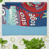 Verenigd in Hoop: Samen sterker - USA Art Print Theedoek (Gevouwen)