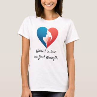 Verenigd in Liefde – Couple Silhouette Hart T-Shir T-shirt