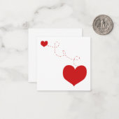 verenigd in rode harten notitiekaartje (Voorkant / Achterkant in situ)