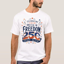 Verenigd in Vrijheid 250 Jaar Patriottisch T-shirt