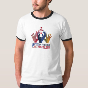 Verenigd in vrijheid – Samen staan we op in eenhei T-shirt