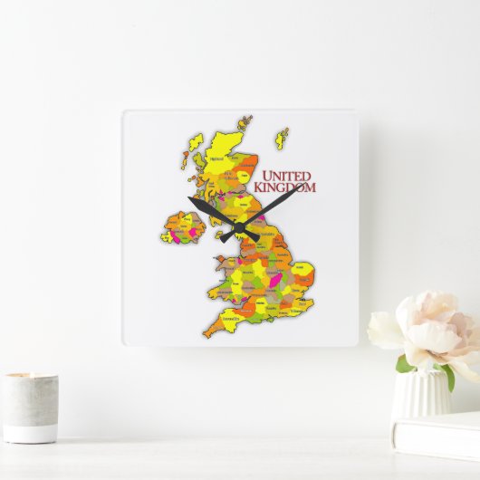 Verenigd Koninkrijk au couleur! Vierkante Klok (Huis)