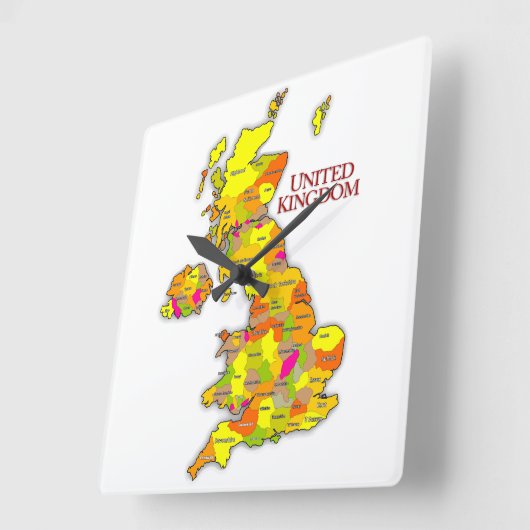 Verenigd Koninkrijk au couleur! Vierkante Klok (Hoek)