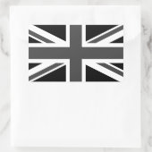 Verenigd Koninkrijk: Black Union Jack Rechthoekige Sticker (Tas)