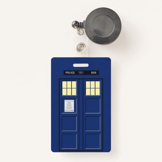 Verenigd Koninkrijk - Blue Police Public Call Box  Badge (Voorkant met intrekbare)