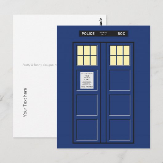 Verenigd Koninkrijk - Blue Police Public Call Box  Briefkaart (Voorkant / Achterkant)