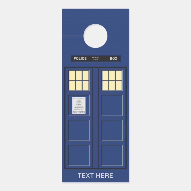 Verenigd Koninkrijk - Blue Police Public Call Box  Deurhanger (Voorkant)