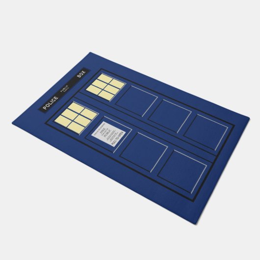 Verenigd Koninkrijk - Blue Police Public Call Box  Deurmat (Schuin)