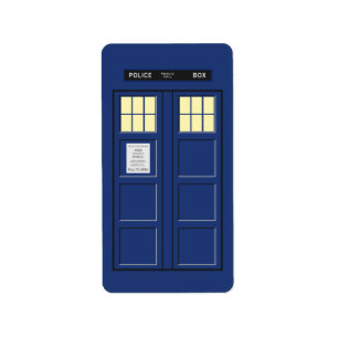 Verenigd Koninkrijk - Blue Police Public Call Box Etiket