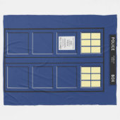 Verenigd Koninkrijk - Blue Police Public Call Box  Fleece Deken (Voorkant (Horizontaal))