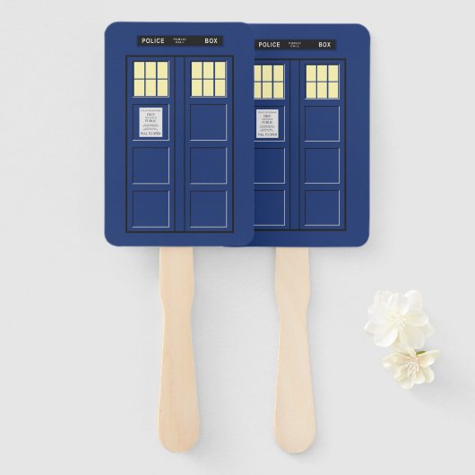 Verenigd Koninkrijk - Blue Police Public Call Box  Handwaaier (Voorkant en achterkant)