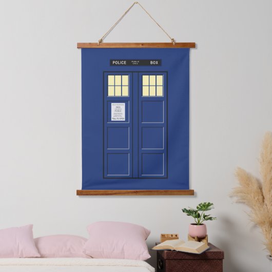 Verenigd Koninkrijk - Blue Police Public Call Box Hangend Wandkleed (Slaapkamer)