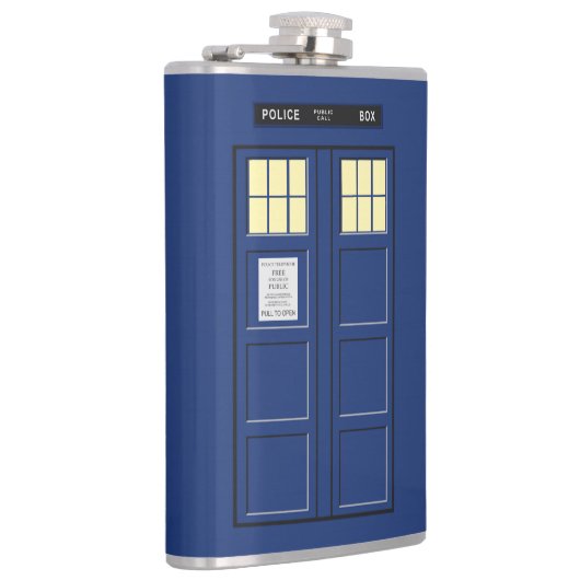 Verenigd Koninkrijk - Blue Police Public Call Box  Heupfles (Rechts)