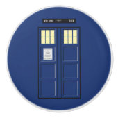 Verenigd Koninkrijk - Blue Police Public Call Box Keramische Knop (Voorkant)