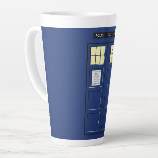 Verenigd Koninkrijk - Blue Police Public Call Box  Latte Mok (Linkerhoek)